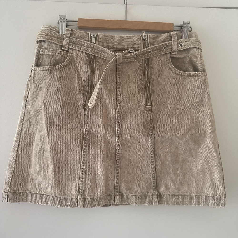 Proenza Tan Denim Skirt